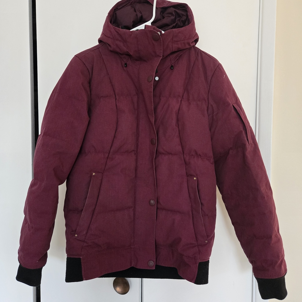 Women's Burgundy Bomber Jacket